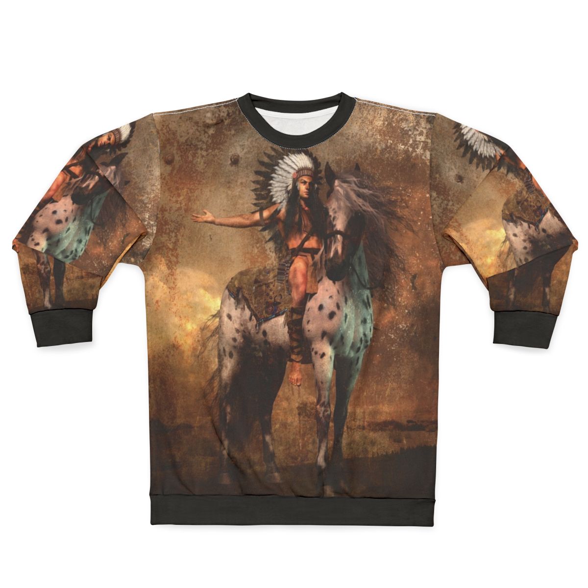 Nez Perce Warrior Chief Joseph Native American Sweatshirt