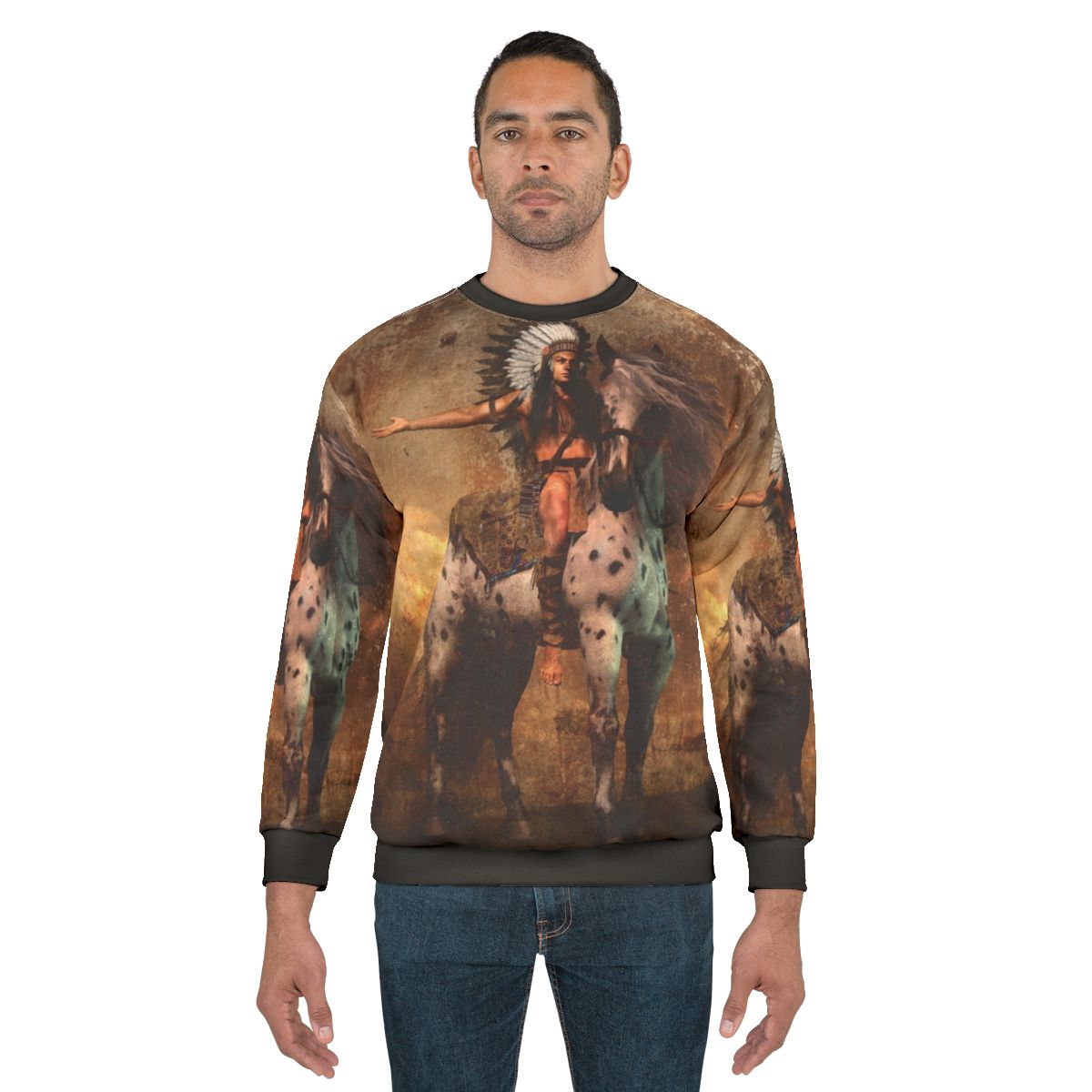 Nez Perce Warrior Chief Joseph Native American Sweatshirt