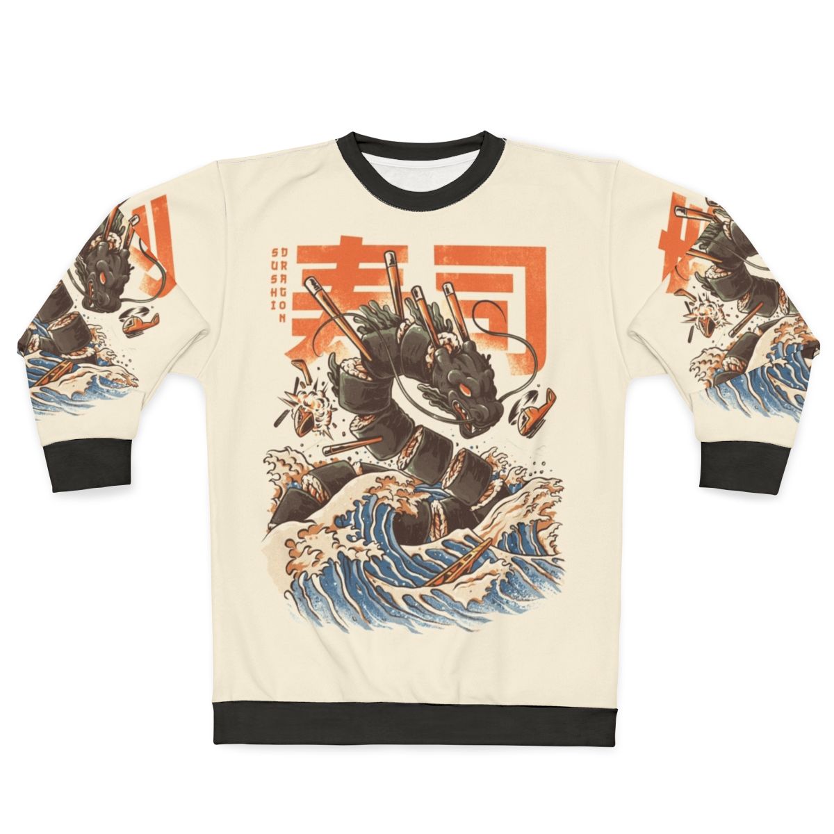 Japanese-Style Dragon Sushi Sweatshirt