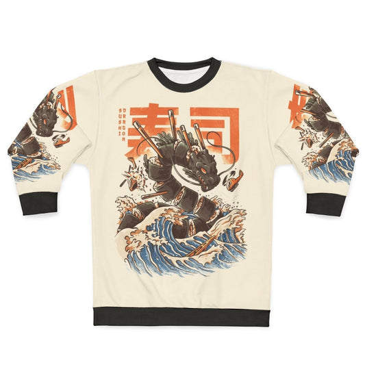 Japanese-Style Dragon Sushi Sweatshirt