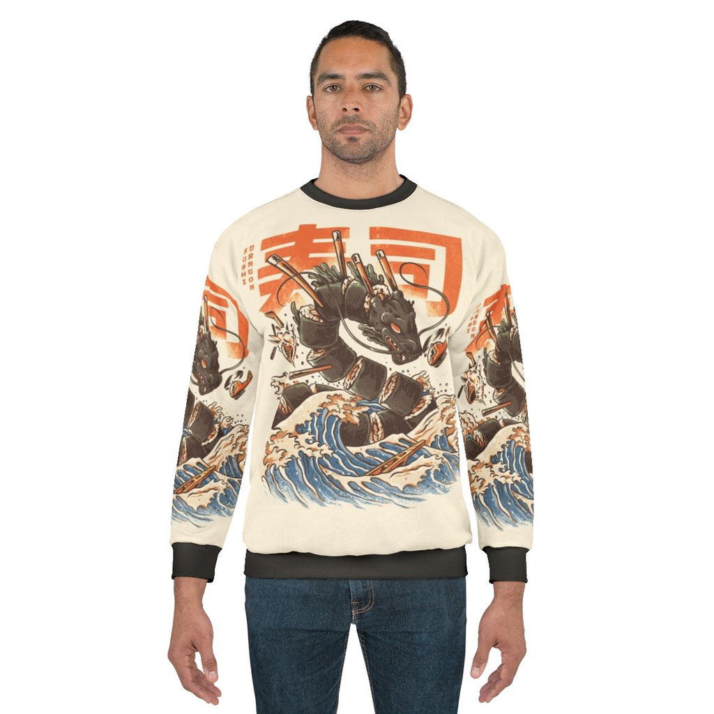 Japanese-Style Dragon Sushi Sweatshirt