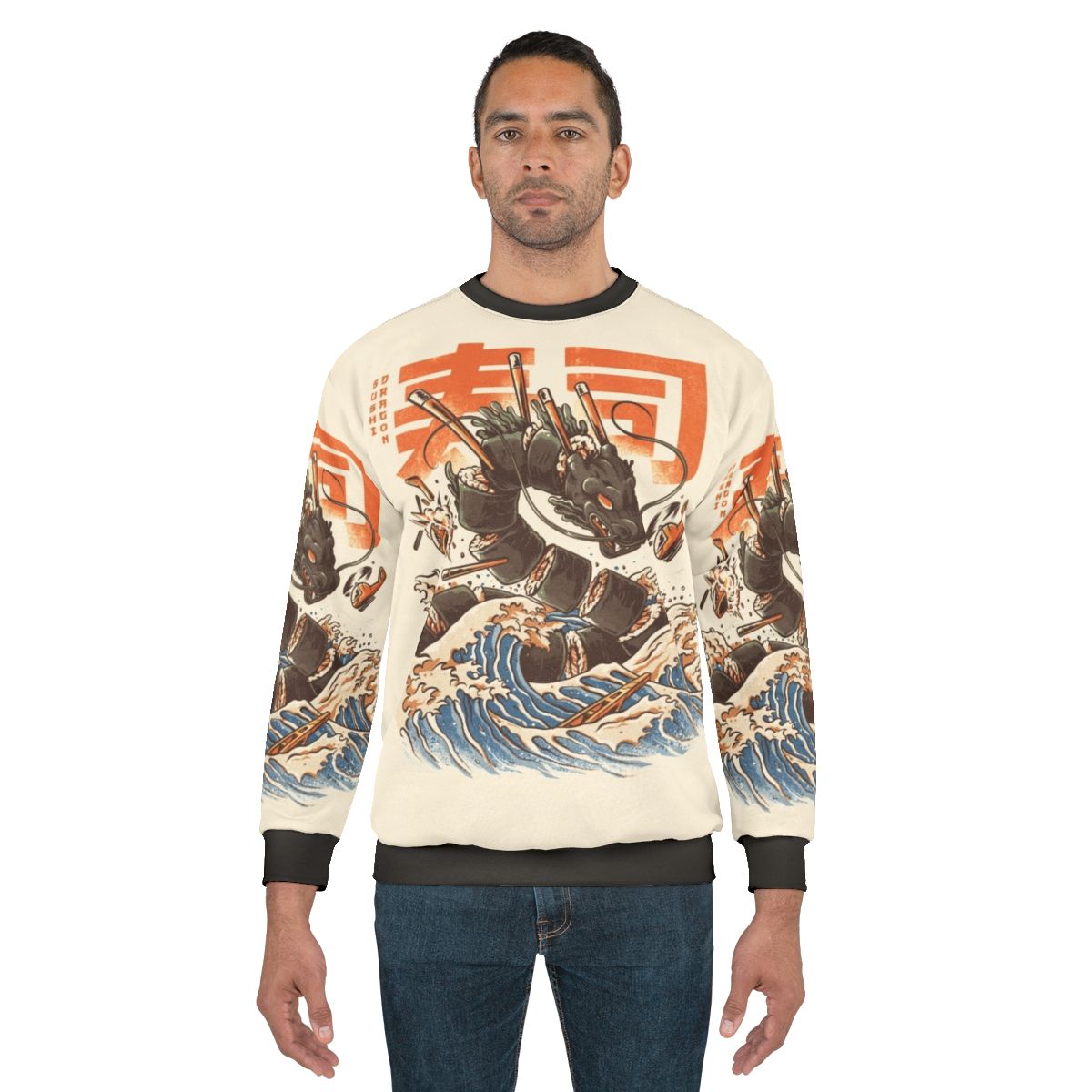 Japanese-Style Dragon Sushi Sweatshirt