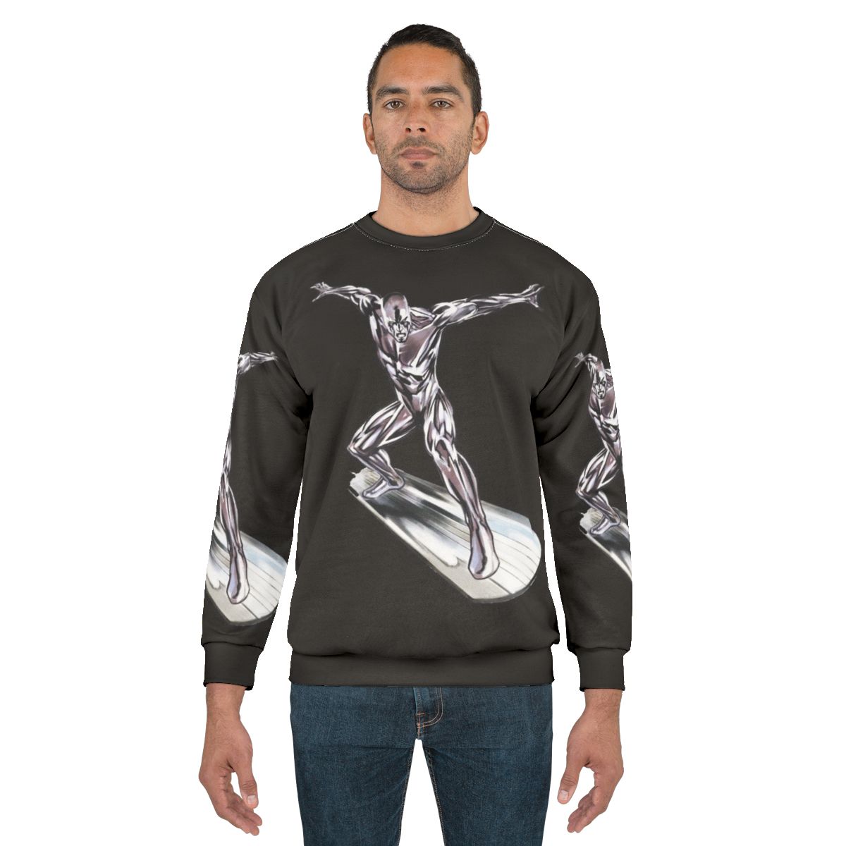 Great Wave Surfer Sweatshirt featuring the iconic Kanagawa wave design