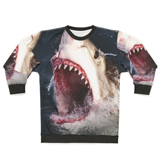 3D great white shark bite sweatshirt