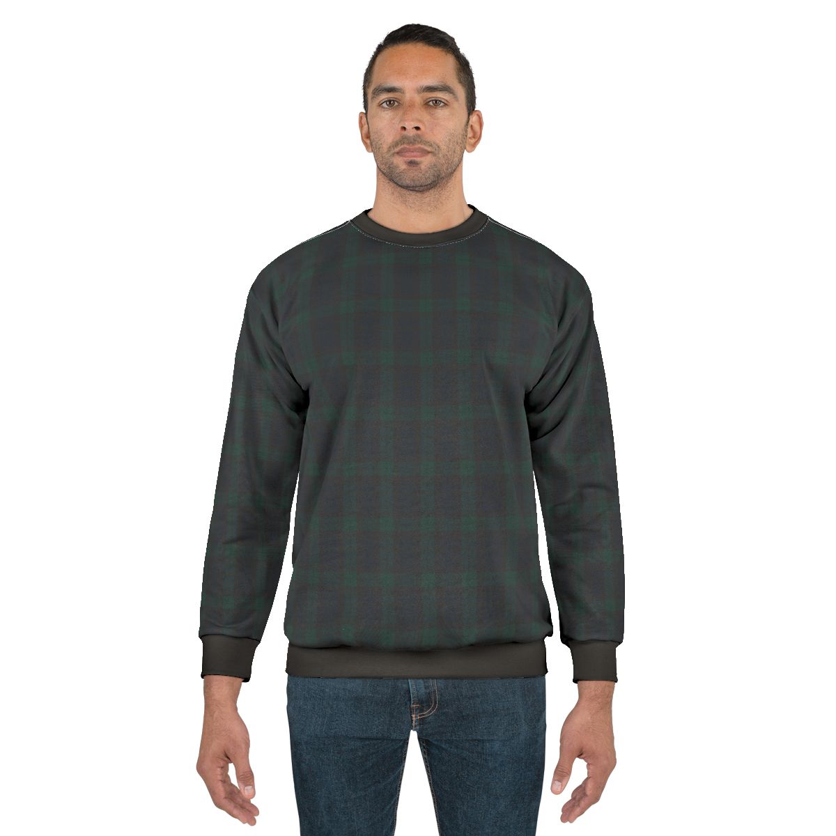 Green and Blue Tartan Plaid Autumn Sweatshirt