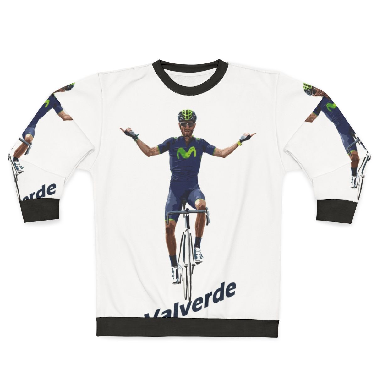 Green cycling sweatshirt for athletes