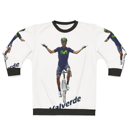 Green cycling sweatshirt for athletes