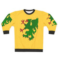 Green Griffin Sweatshirt with Heraldic Design