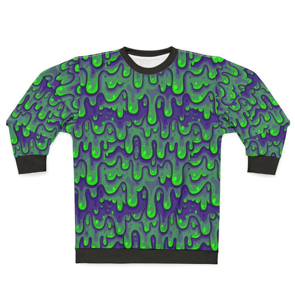 Green slime pattern sweatshirt