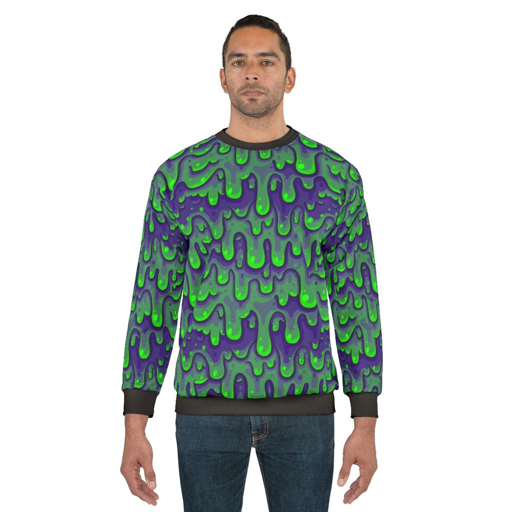 Green slime pattern sweatshirt