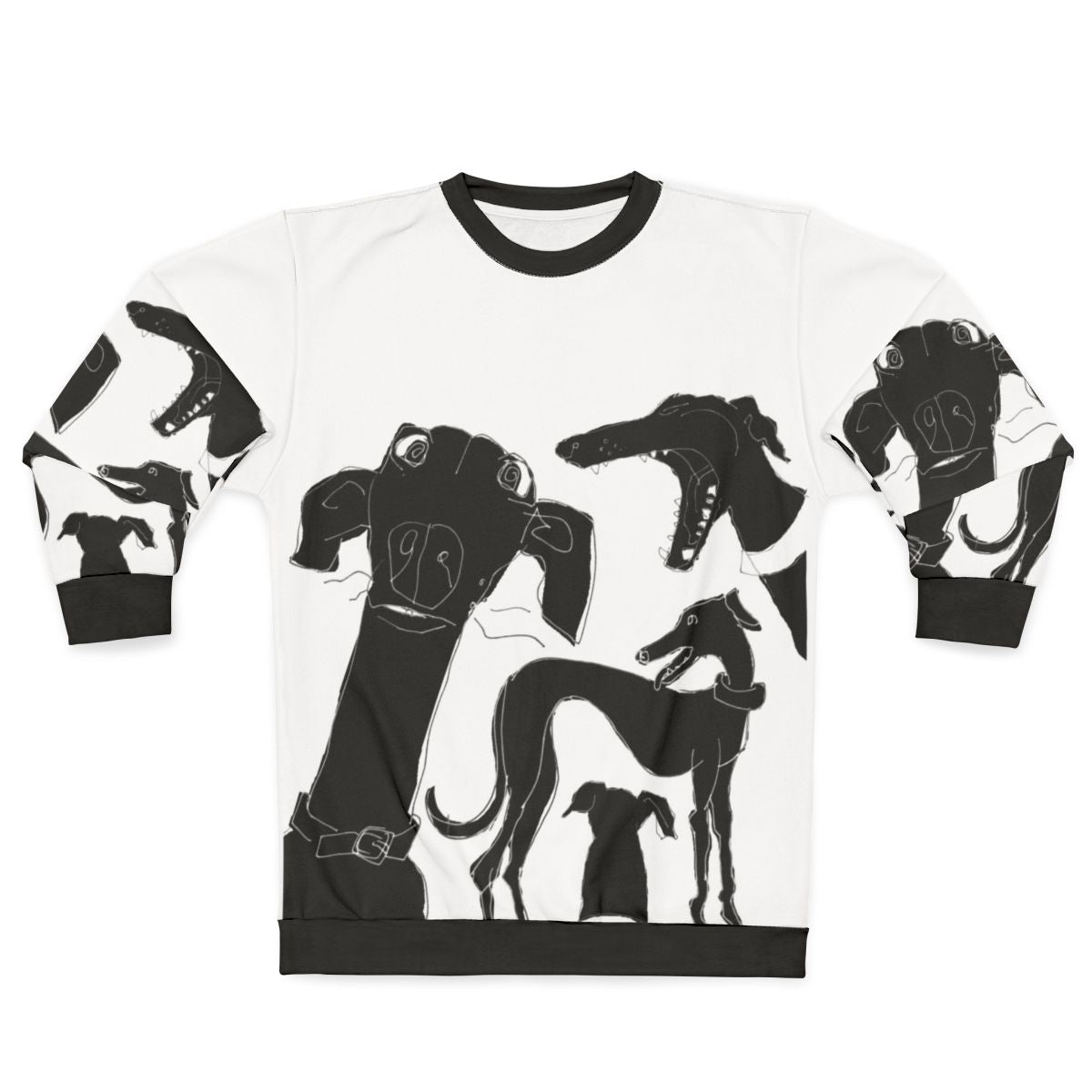 Greyhound pixel dog sweatshirt
