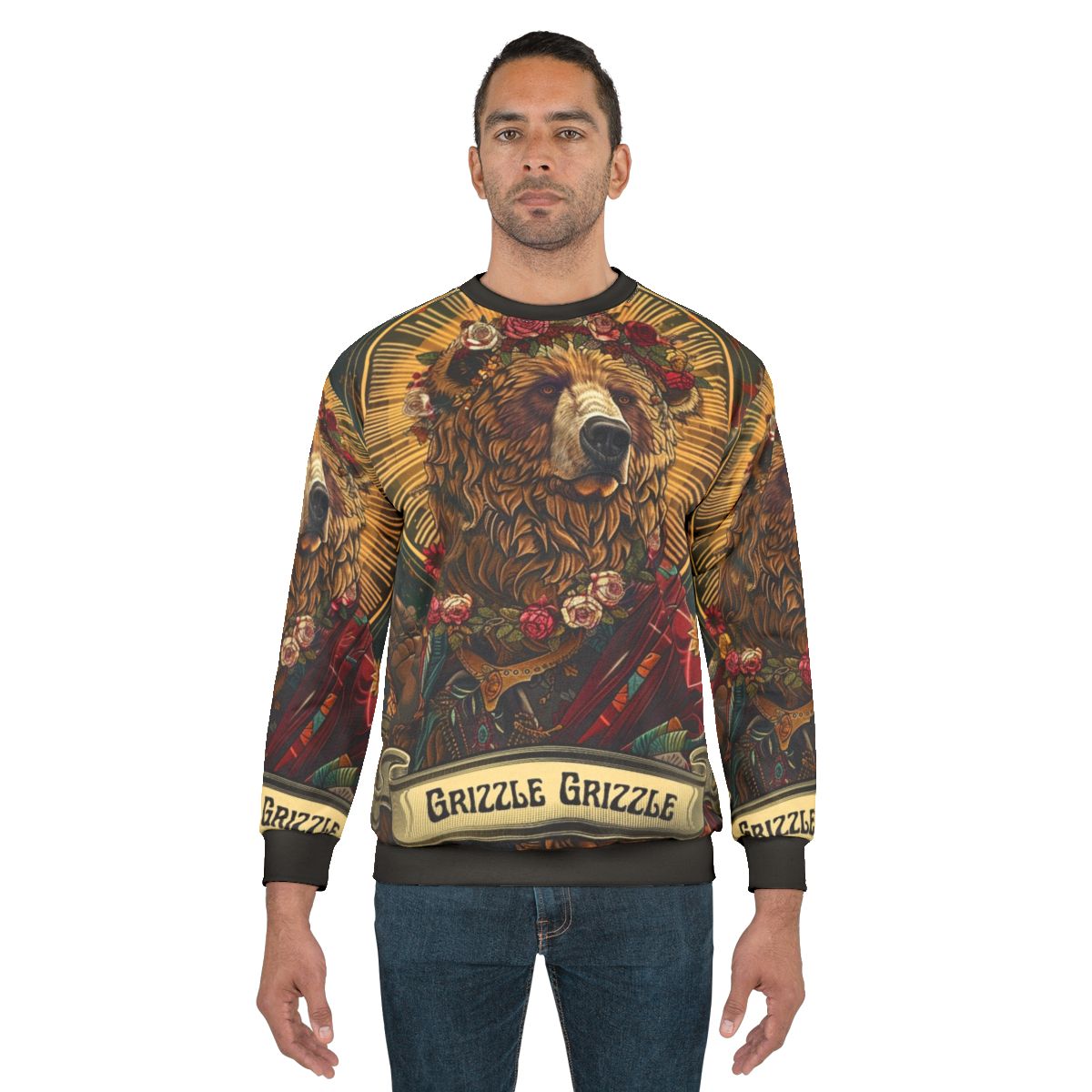 Grizzly bear feminist graphic sweatshirt