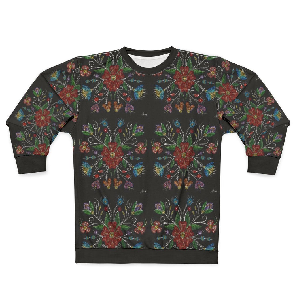 Happiness Sweatshirt with Growth of Indigenous Art from Saskatchewan, Canada