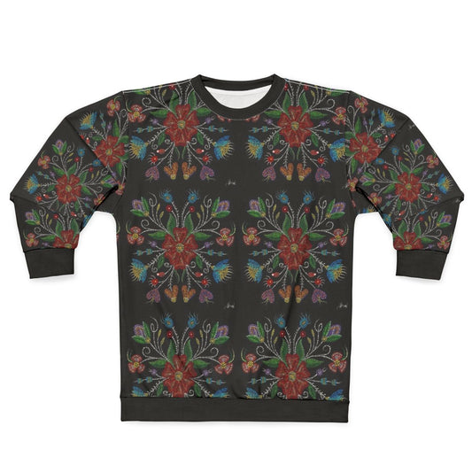Happiness Sweatshirt with Growth of Indigenous Art from Saskatchewan, Canada