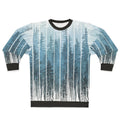 Grunge turquoise misty forest sweatshirt