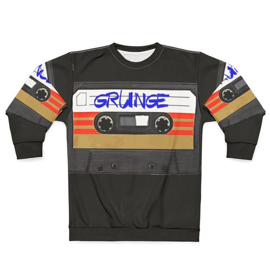 Vintage grunge music sweatshirt featuring retro alternative band graphics