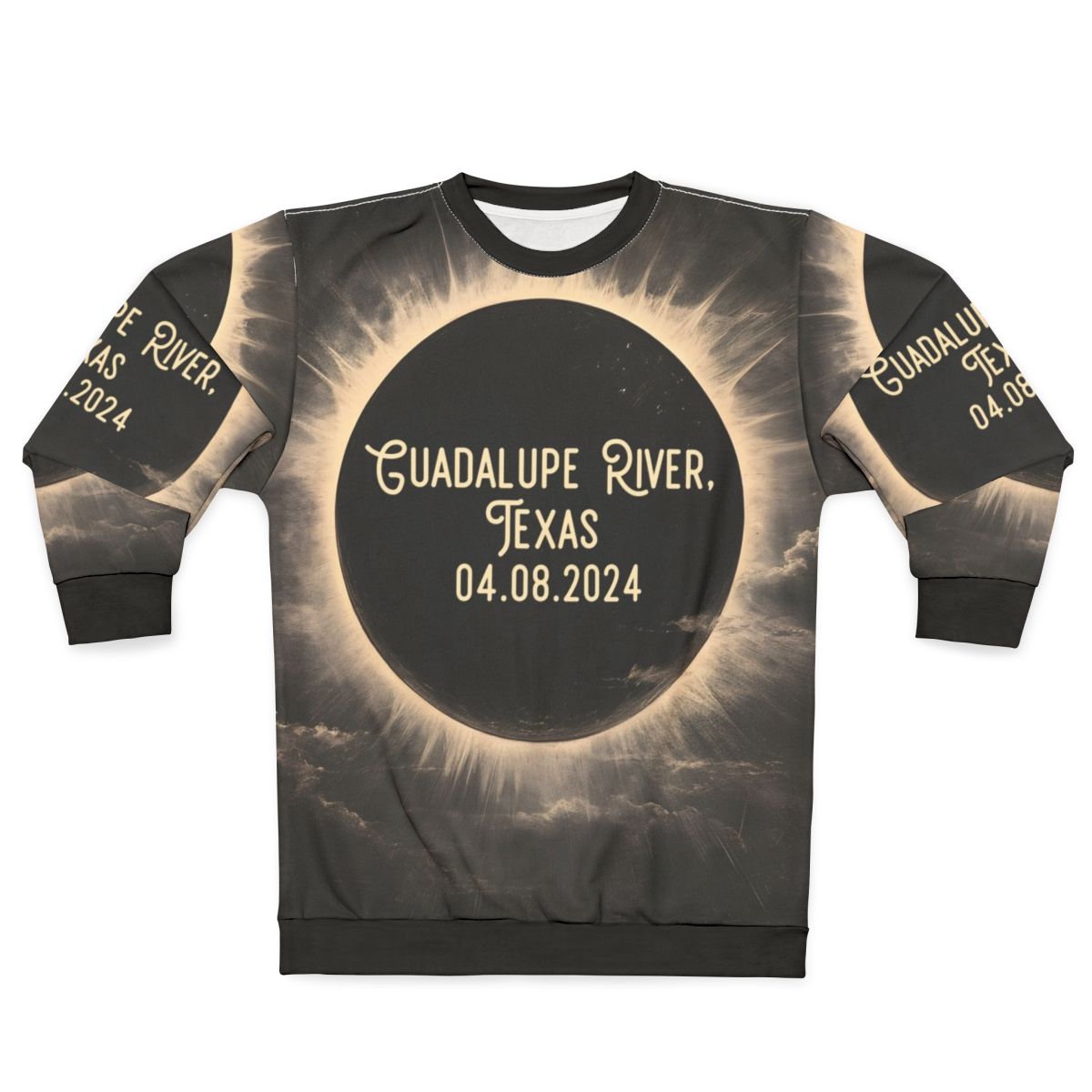 Guadalupe River Texas Total Eclipse Sweatshirt