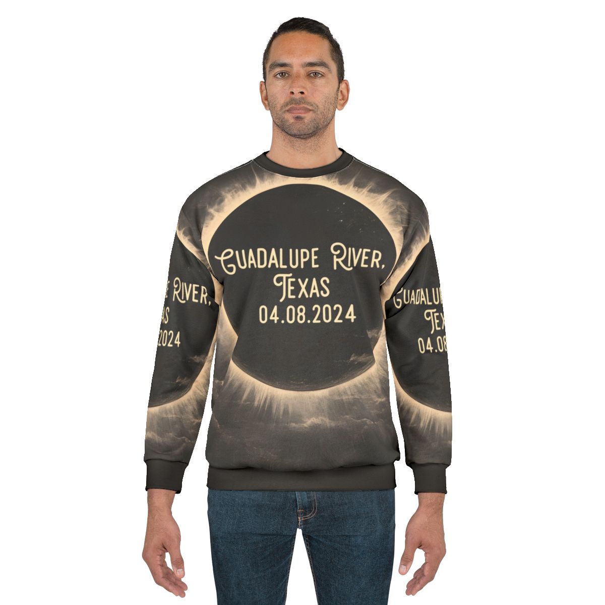 Guadalupe River Texas Total Eclipse Sweatshirt