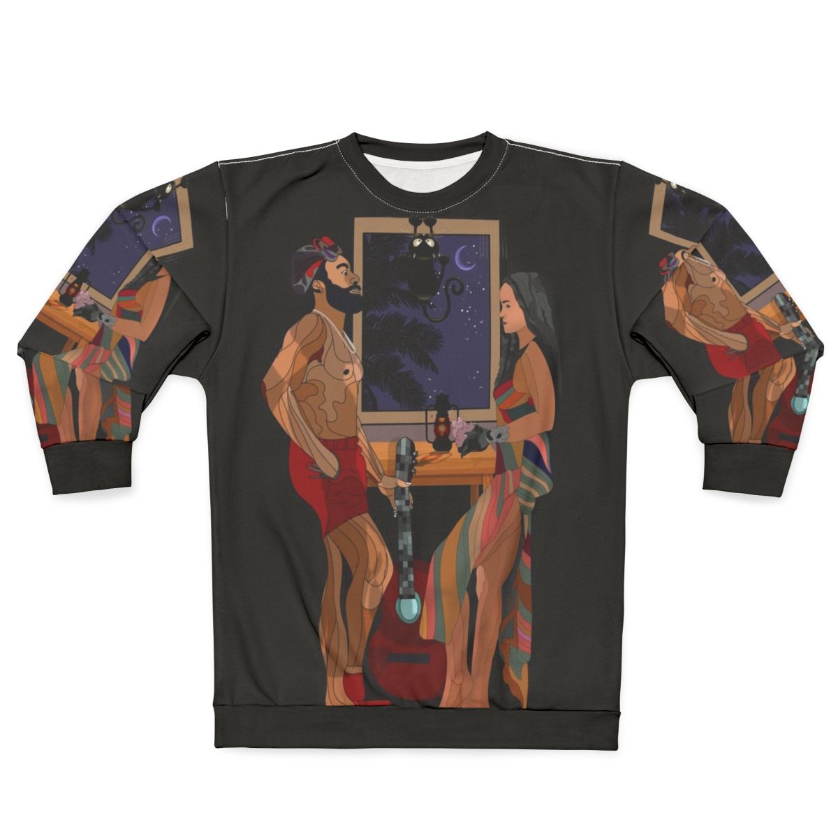 Guava Island Movie Inspired Sweatshirt with Cat Design