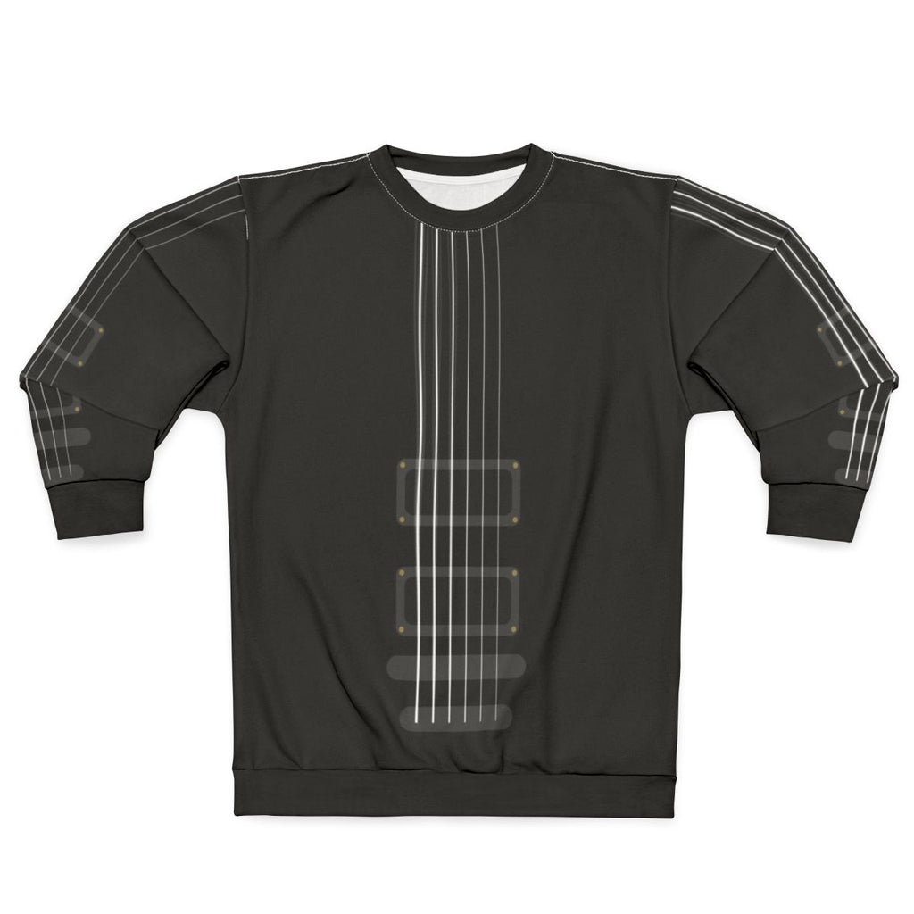 Guitar String Vibes Sweatshirt with Musical Instrument Graphic