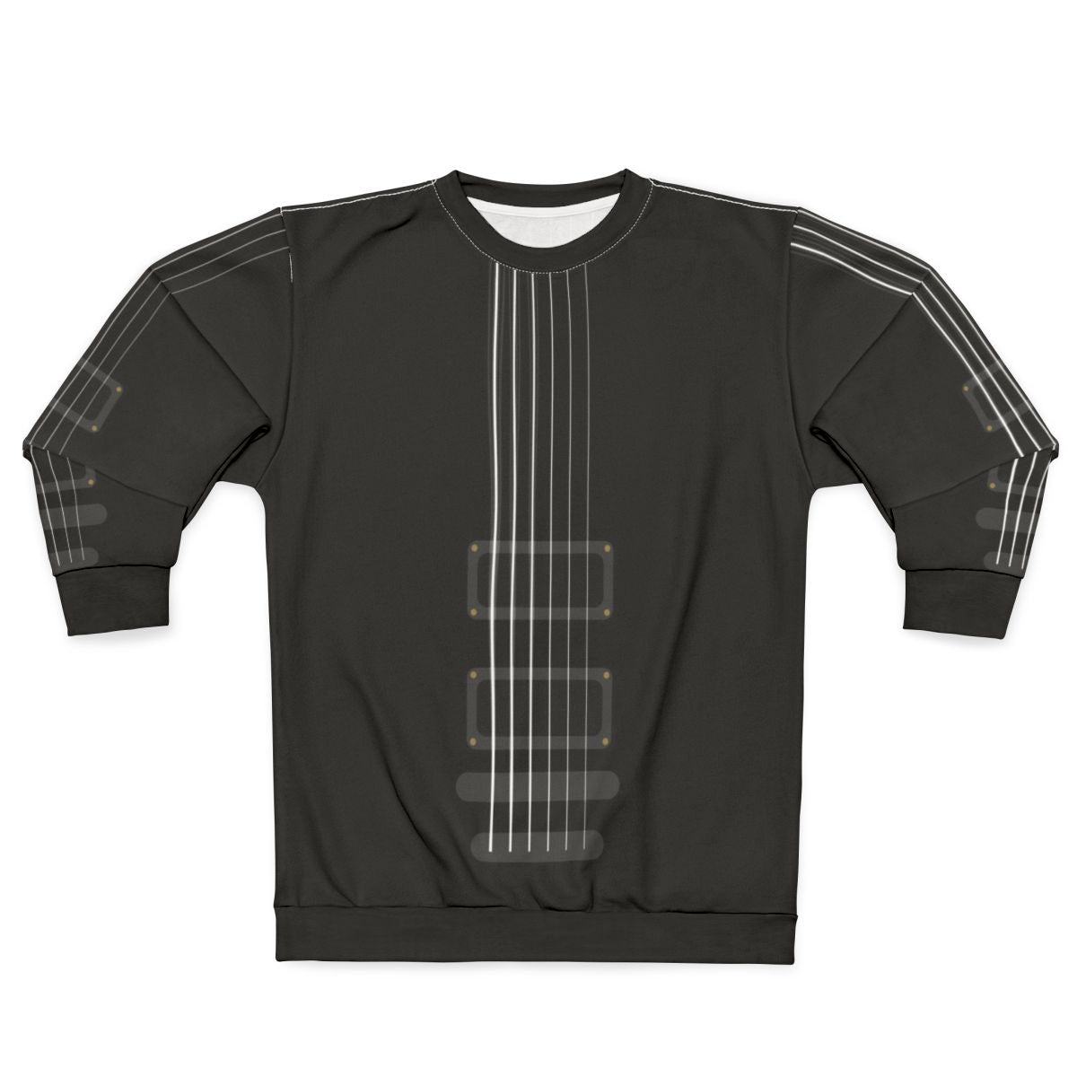 Guitar String Vibes Sweatshirt with Musical Instrument Graphic