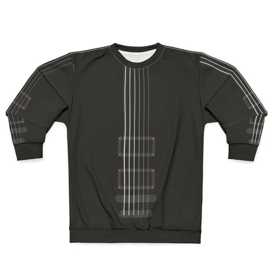 Guitar String Vibes Sweatshirt with Musical Instrument Graphic