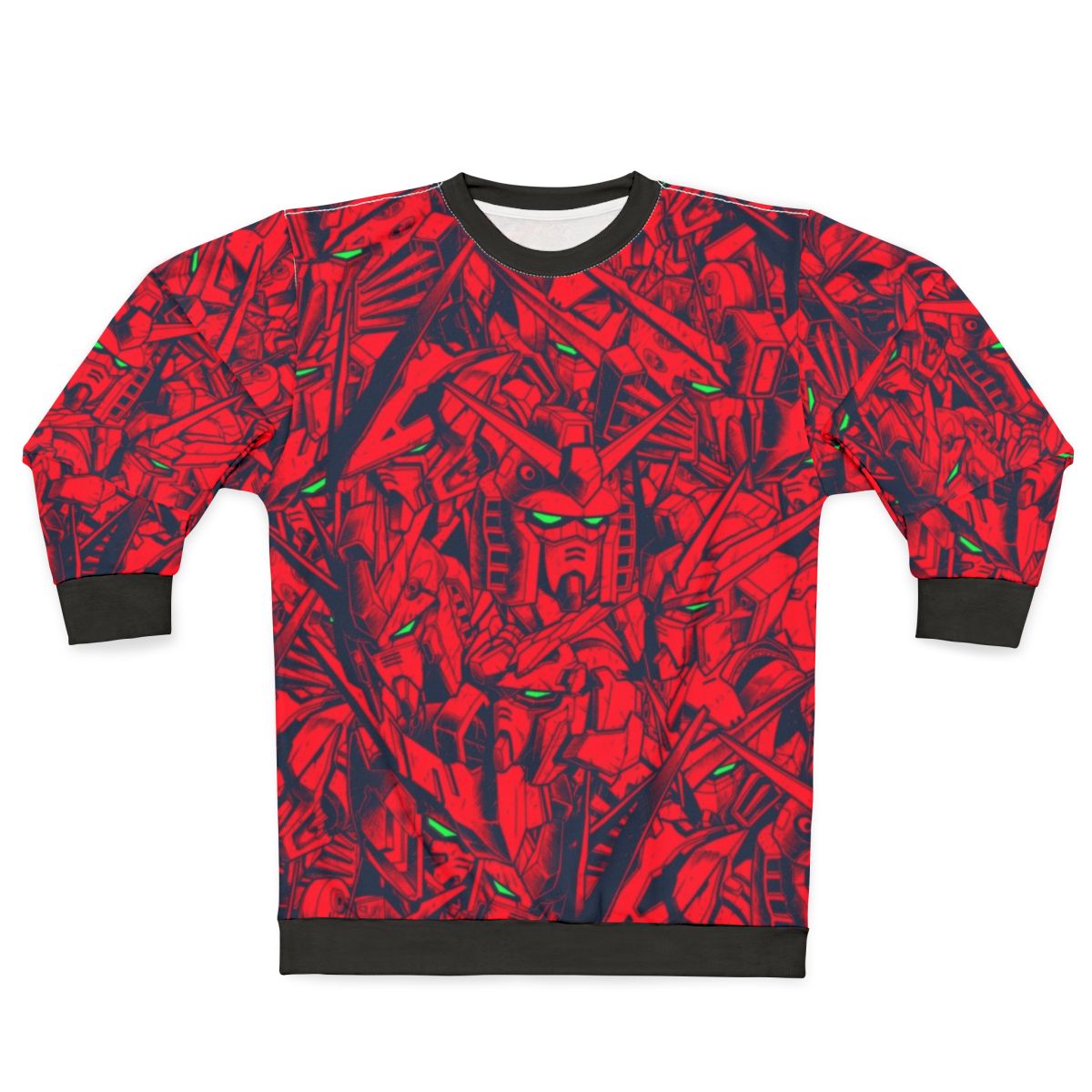 Gundam Camo Magenta Sweatshirt - Anime Clothing for Mecha Fans