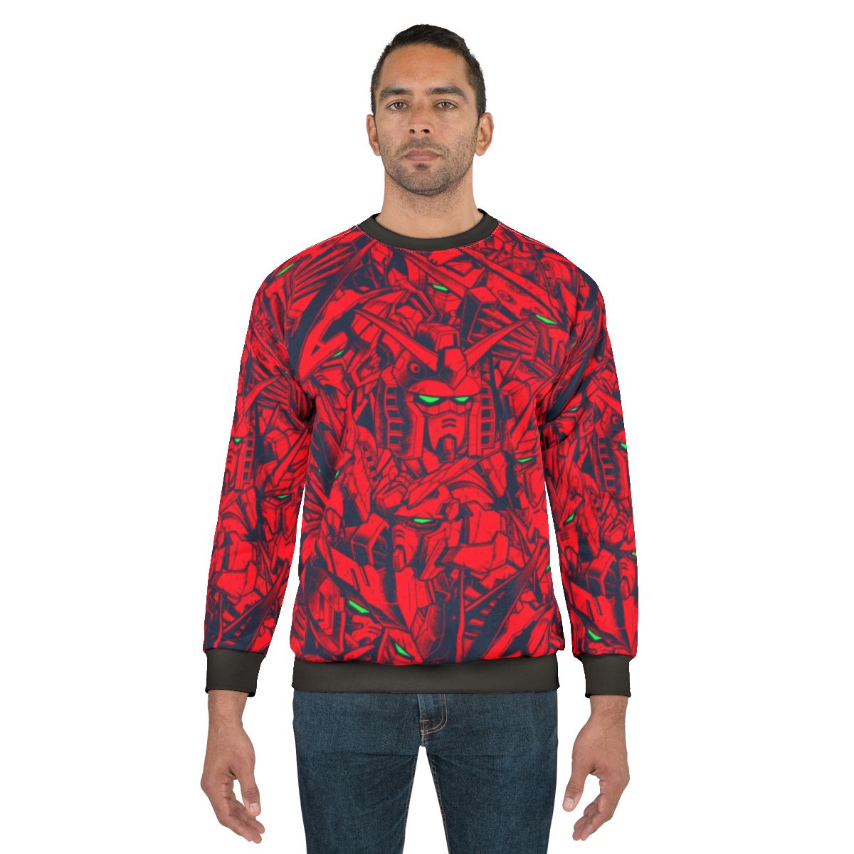 Gundam Camo Magenta Sweatshirt - Anime Clothing for Mecha Fans