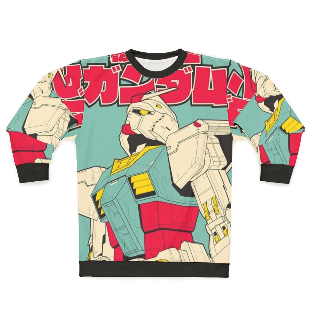 Gundam Sweatshirt Featuring Iconic Mecha