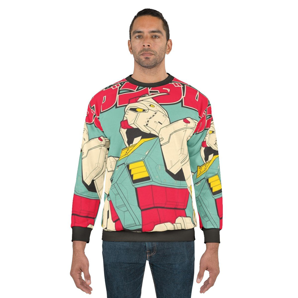 Gundam Sweatshirt Featuring Iconic Mecha
