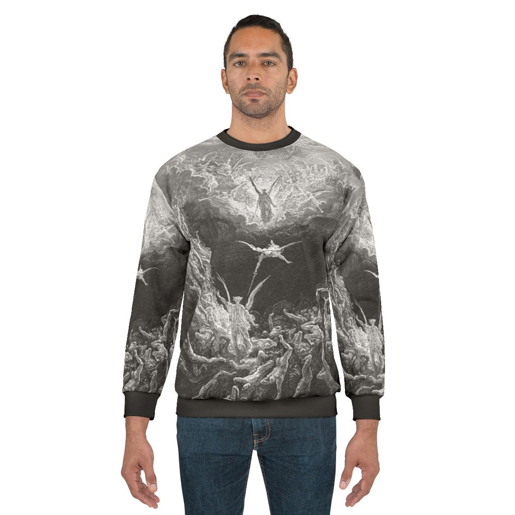 Gustave Dore's The Last Judgement Illustration on a Sweatshirt