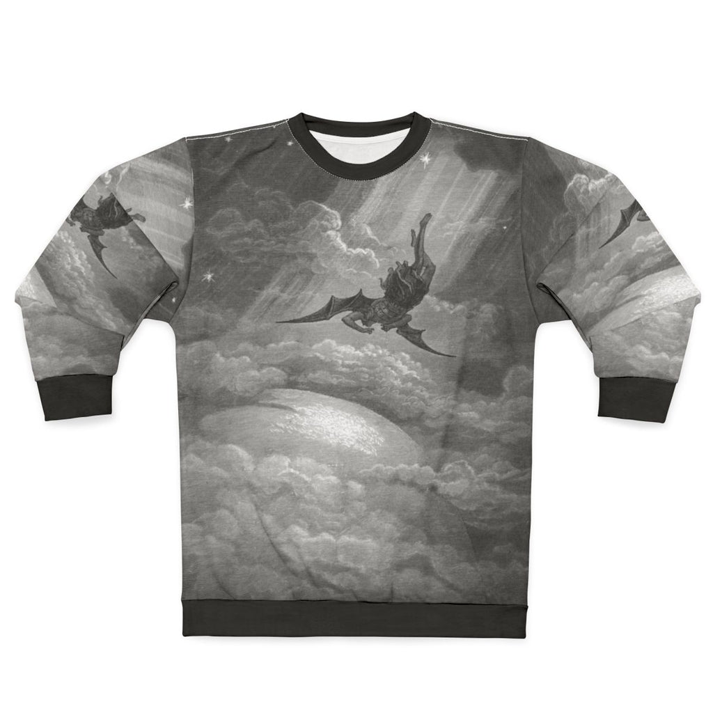 Gustave Dore Satan Falls to Earth 1866 Sweatshirt