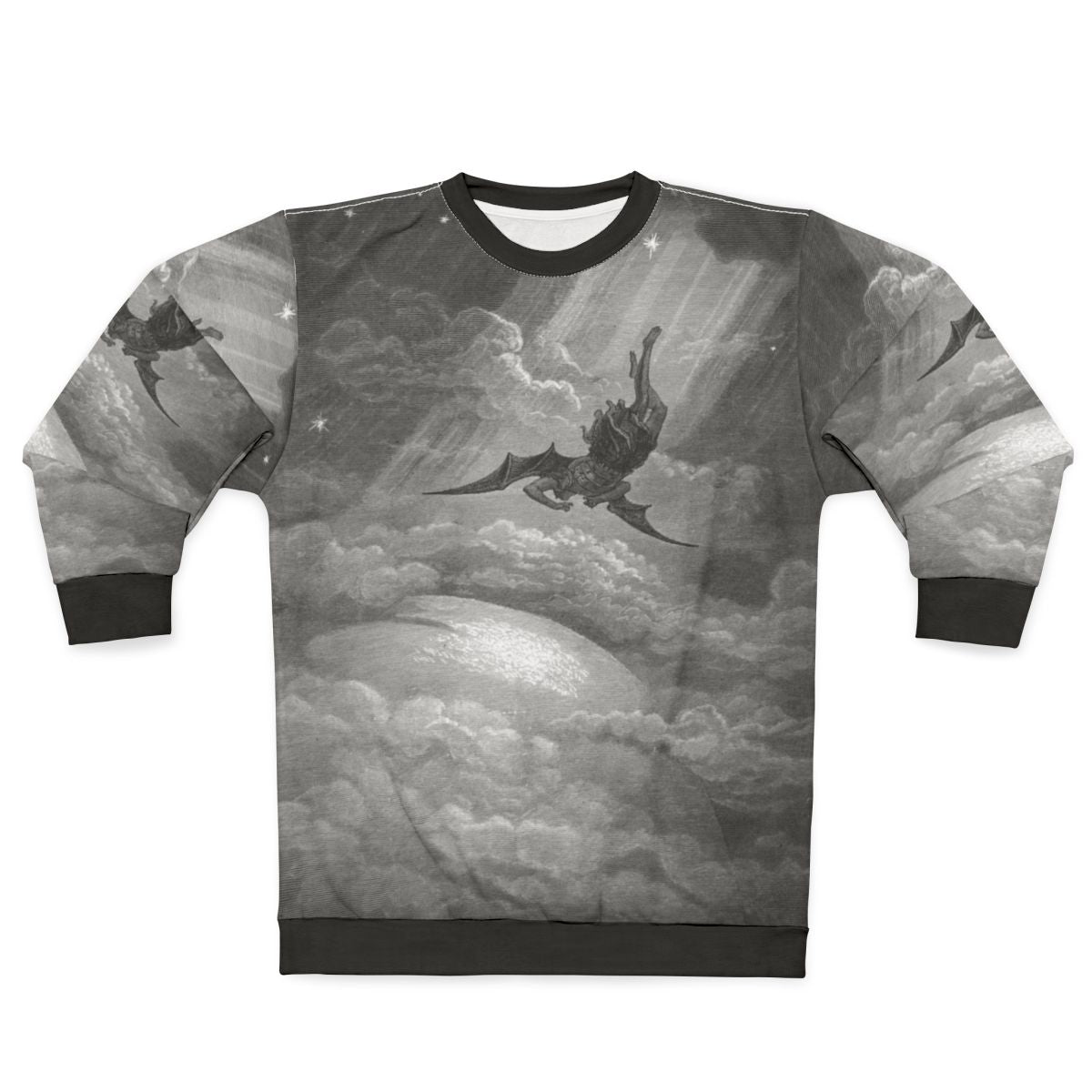 Gustave Dore Satan Falls to Earth 1866 Sweatshirt