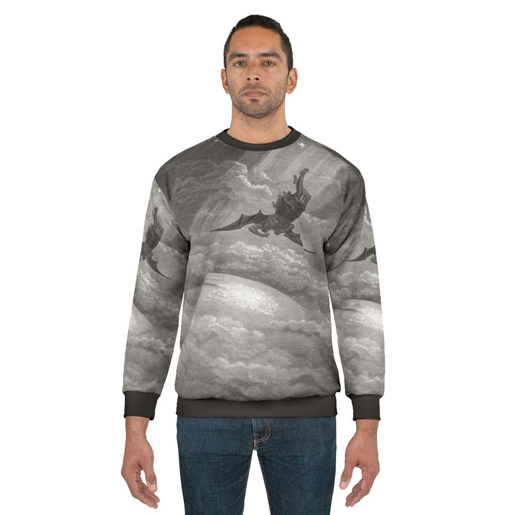 Gustave Dore Satan Falls to Earth 1866 Sweatshirt