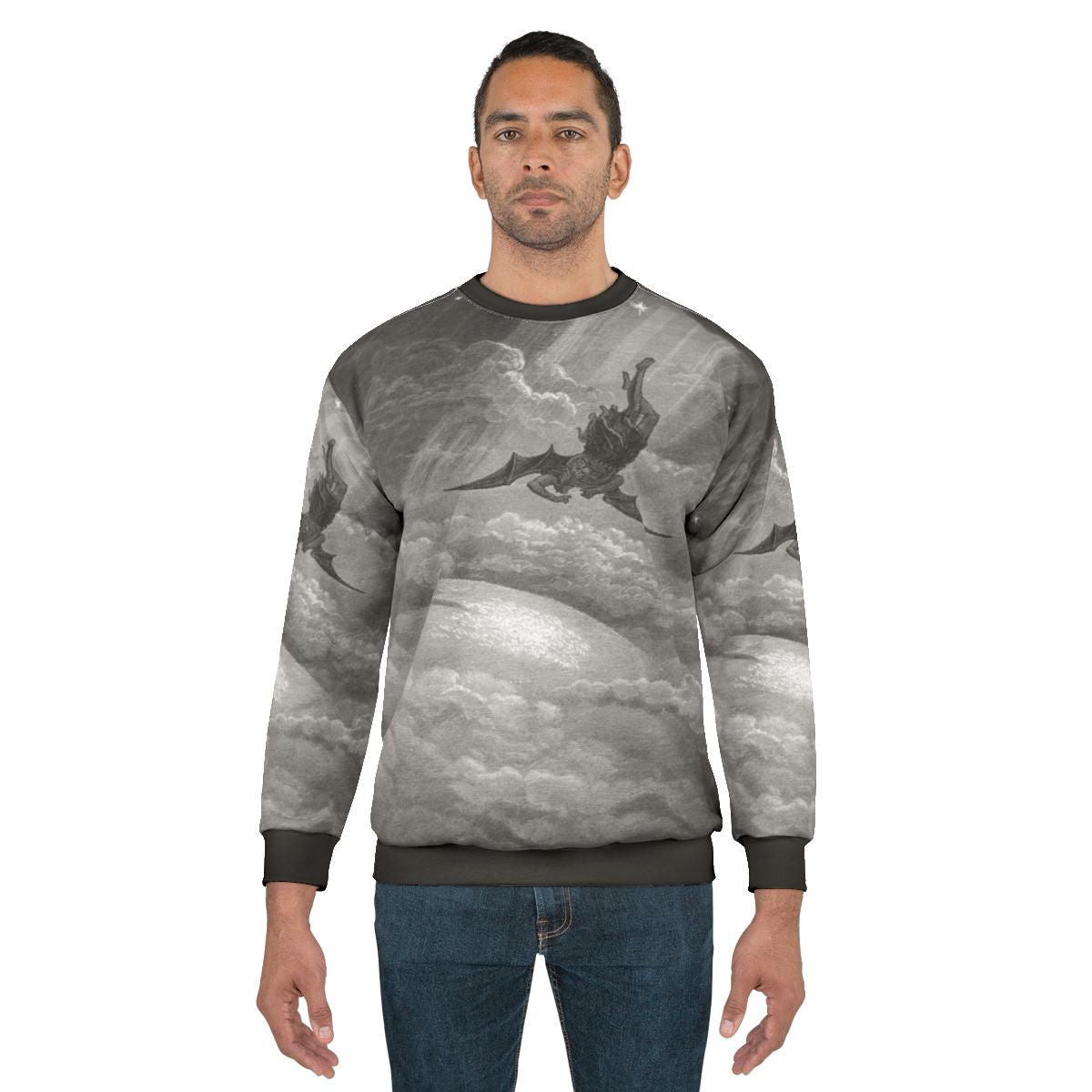 Gustave Dore Satan Falls to Earth 1866 Sweatshirt