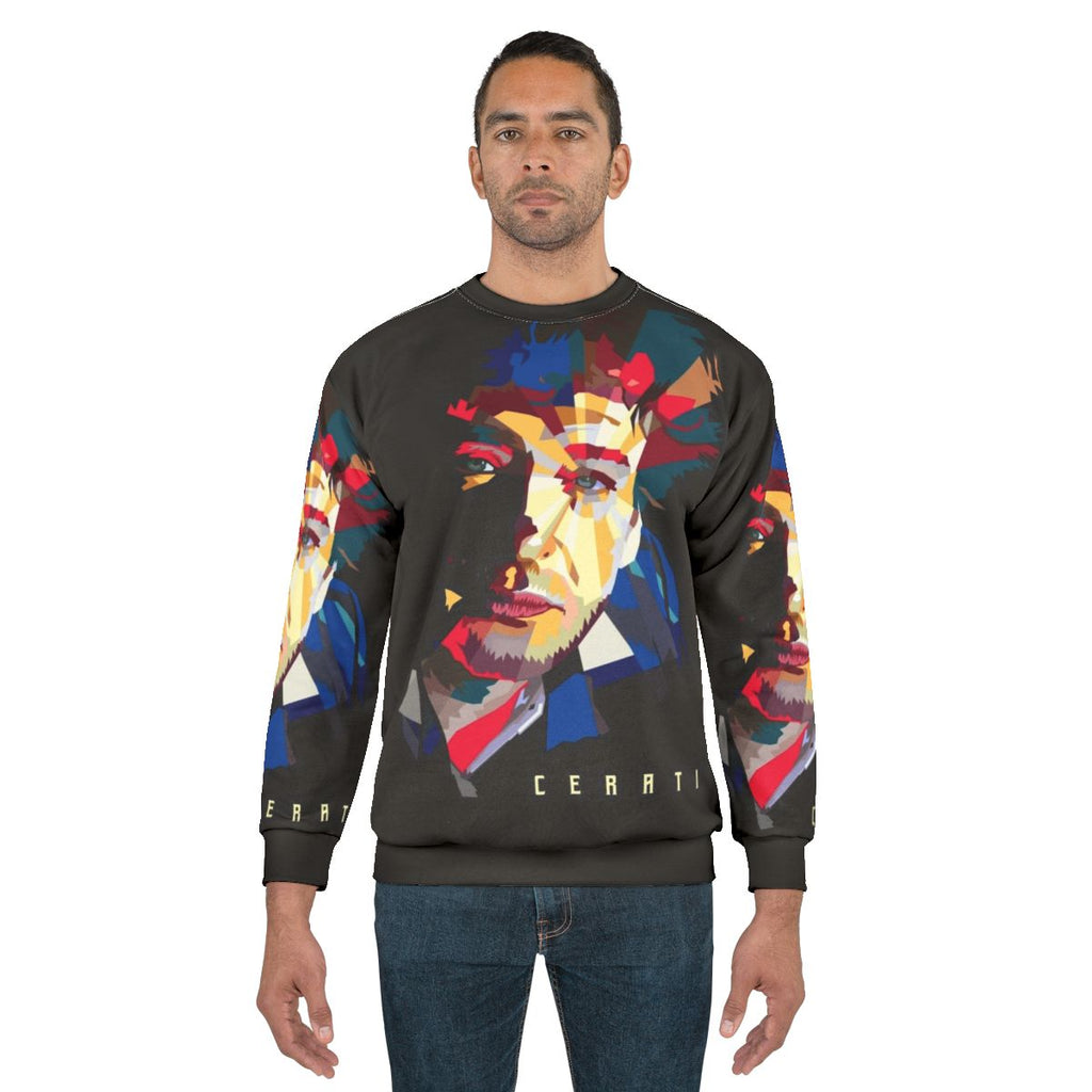 Gustavo Cerati Soda Stereo Low Poly Sweatshirt