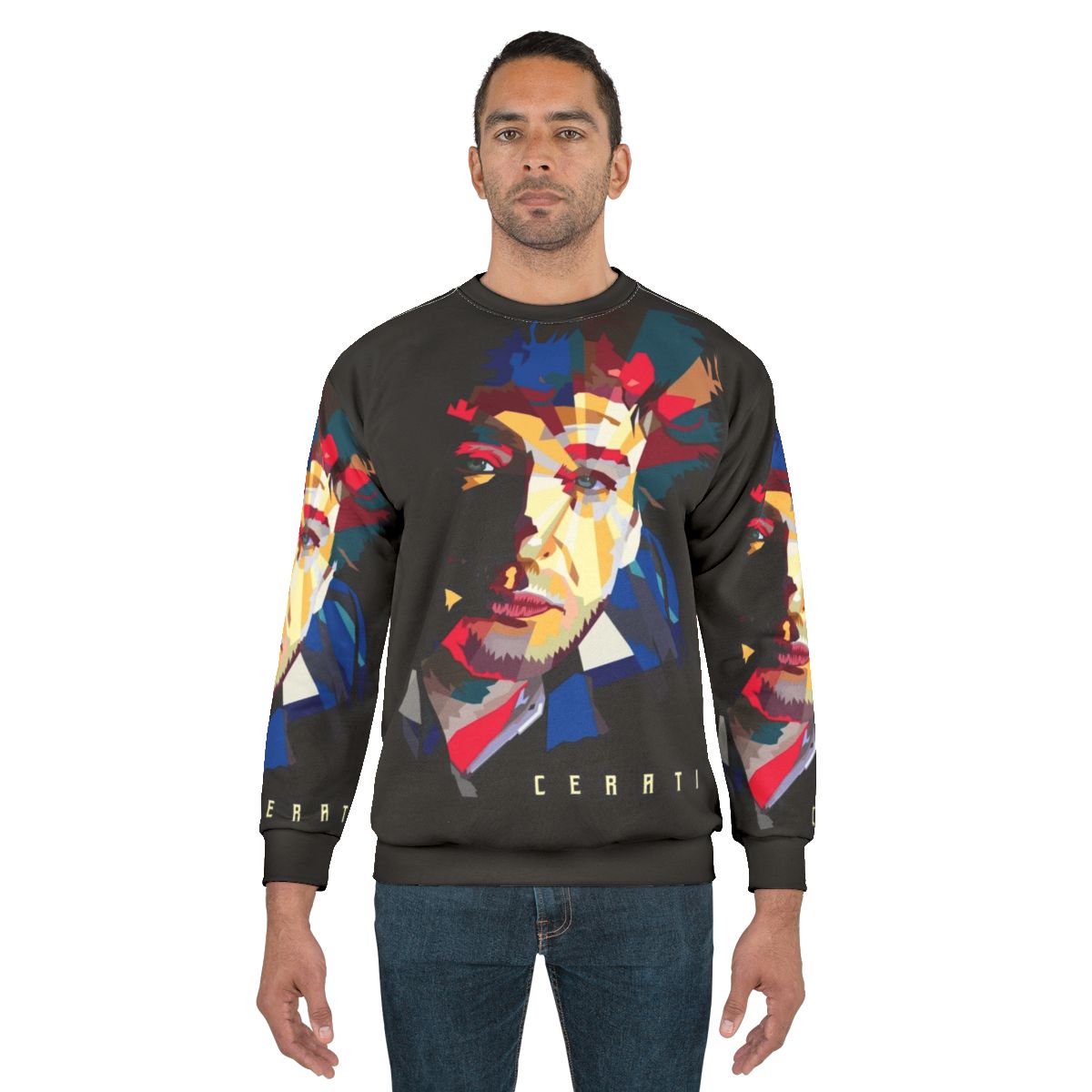 Gustavo Cerati Soda Stereo Low Poly Sweatshirt
