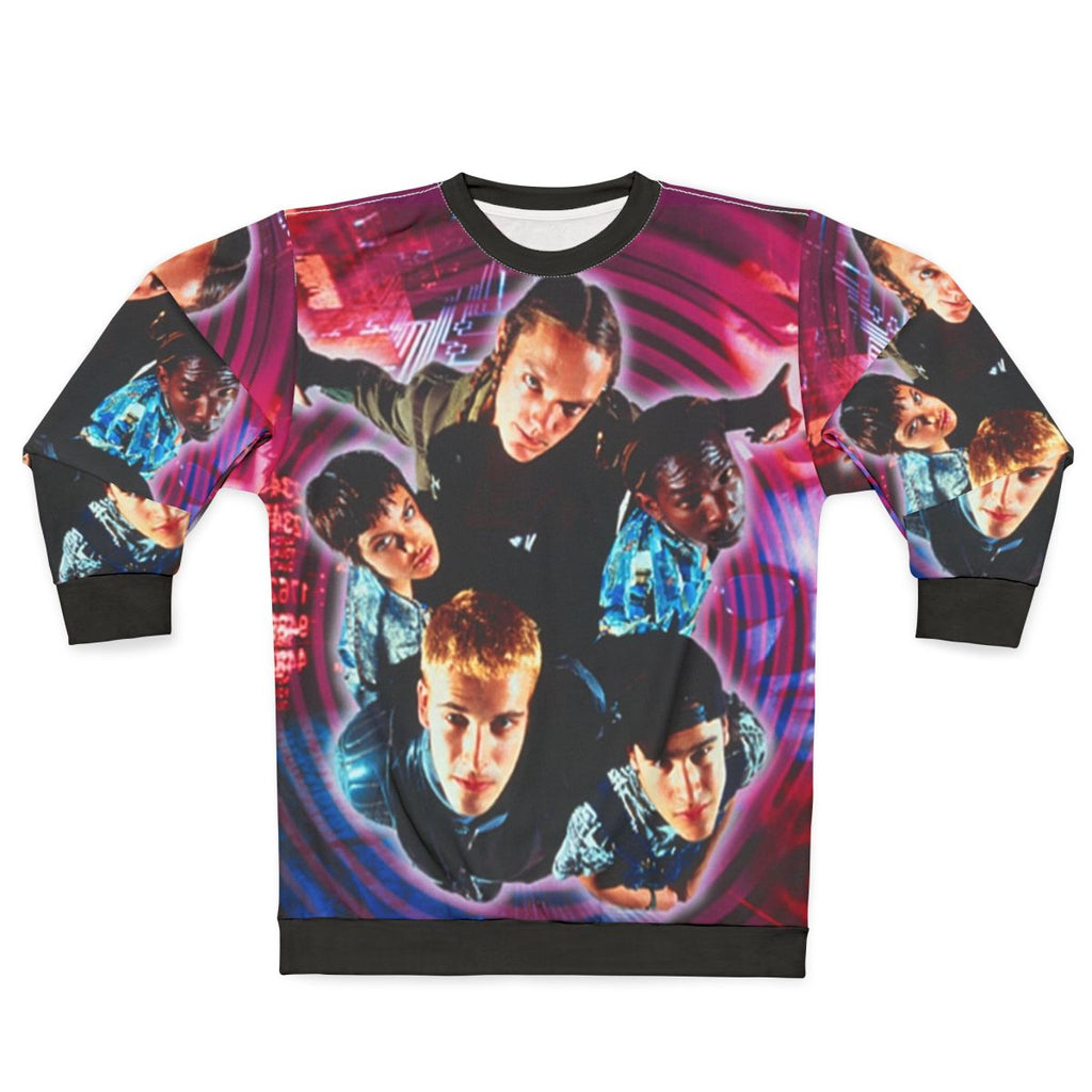 Hackers 90s movie sweatshirt featuring Angelina Jolie