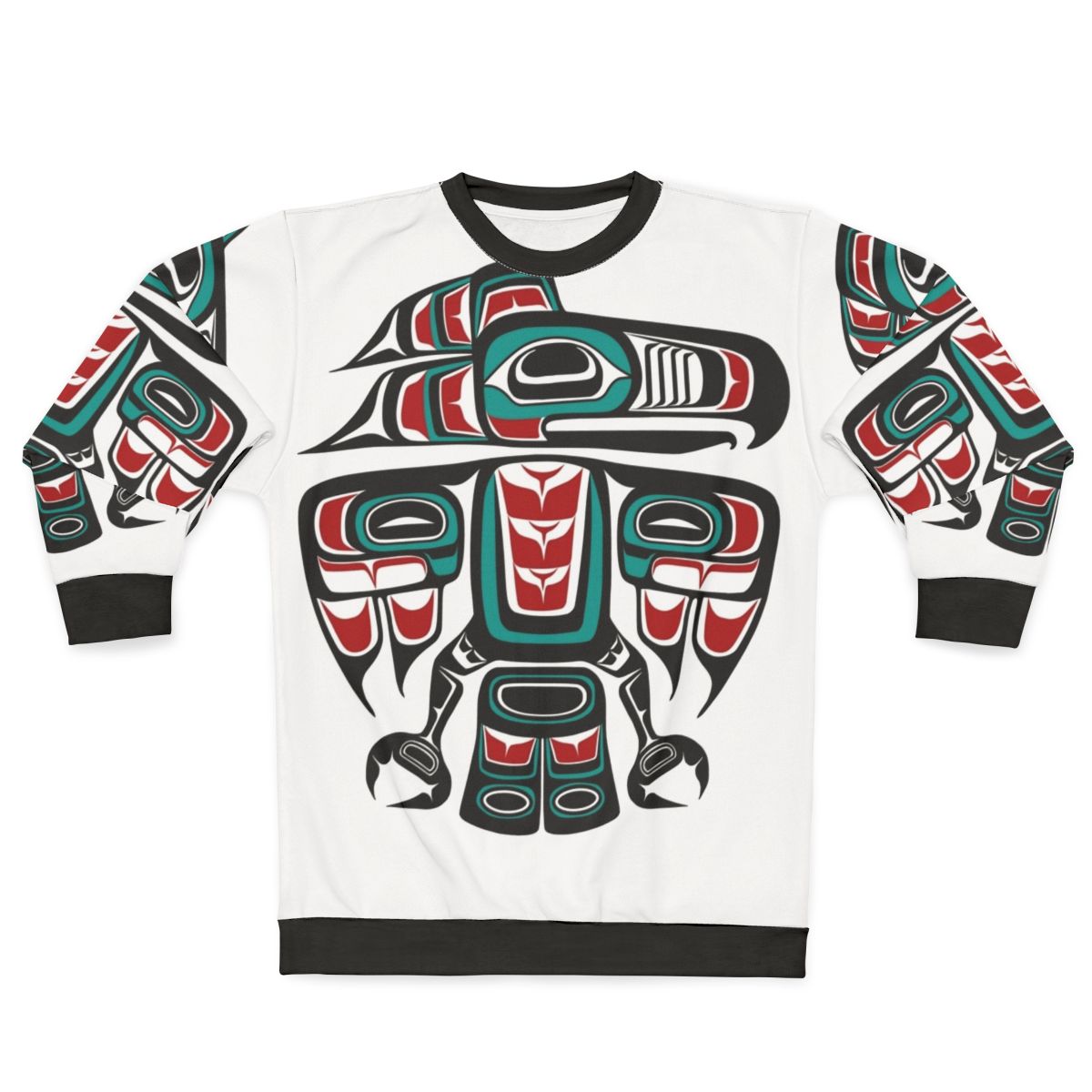 Haida Tlingit Native Raven Totem Sweatshirt
