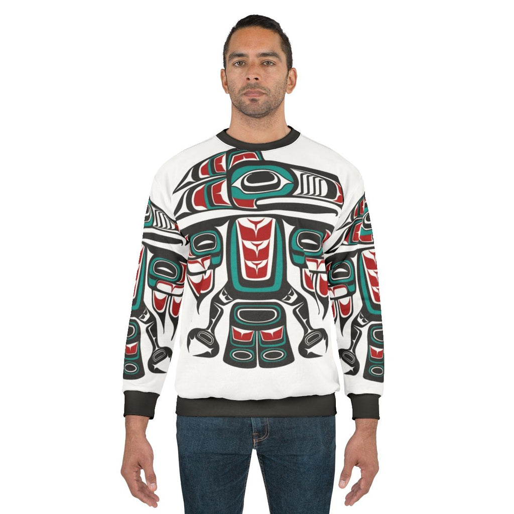 Haida Tlingit Native Raven Totem Sweatshirt