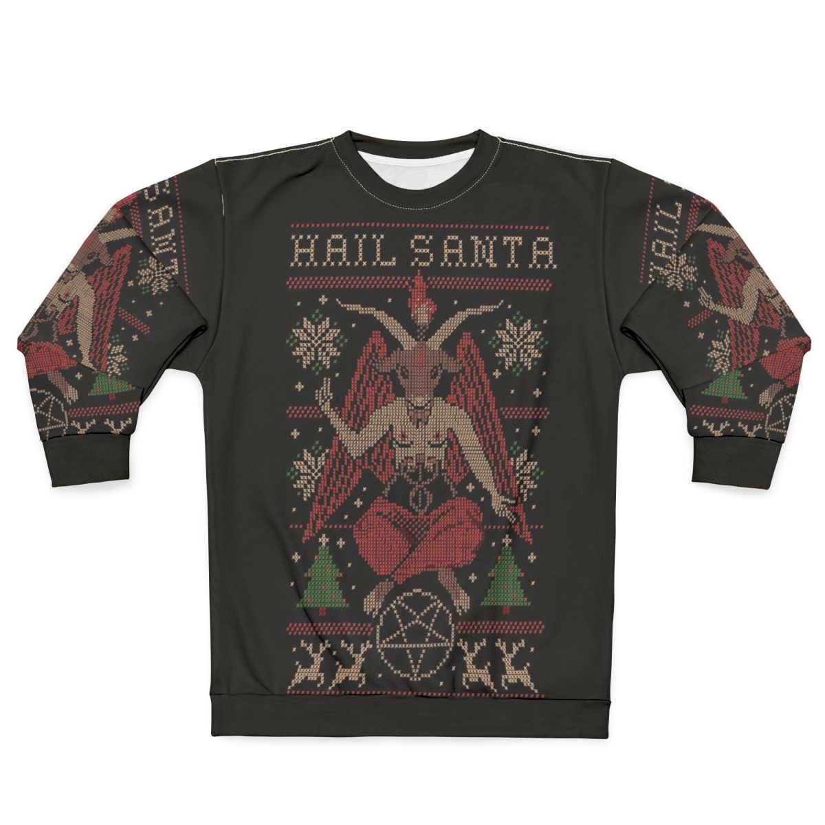 Festive Santa Claus Pixel Art Christmas Sweatshirt
