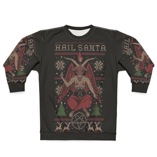Festive Santa Claus Pixel Art Christmas Sweatshirt