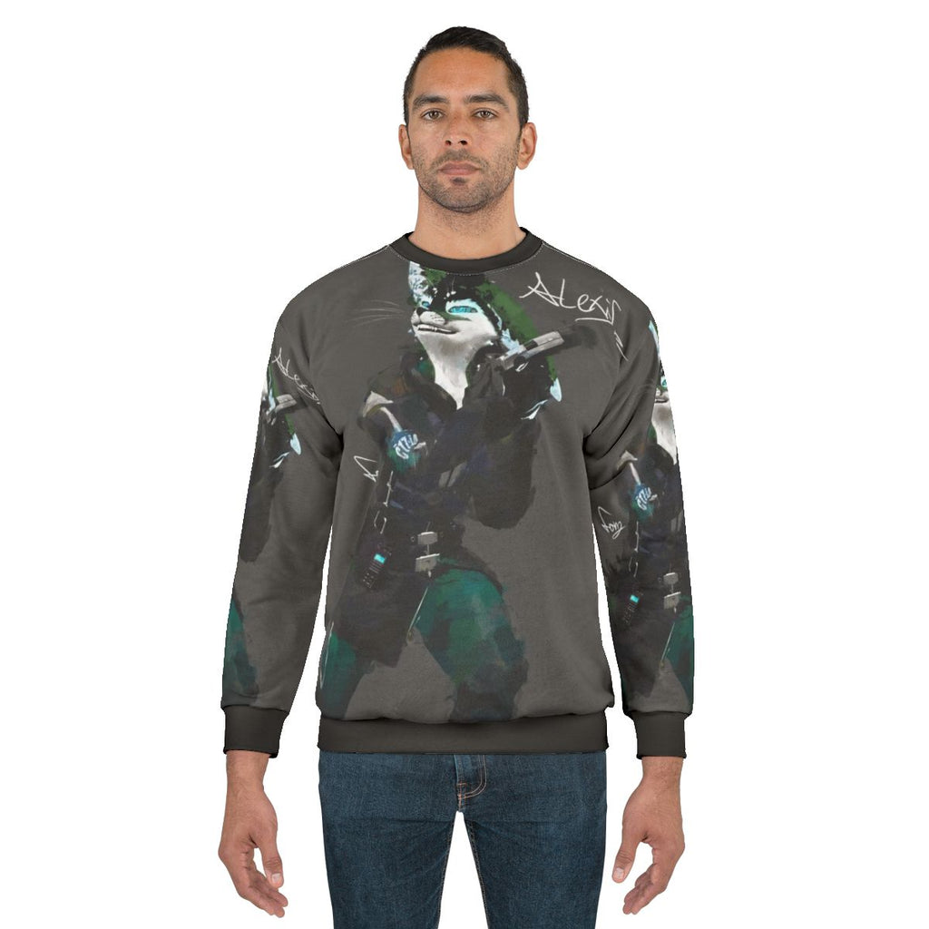 Half Life Alyx Rexouium Sweatshirt with 3D Art Design