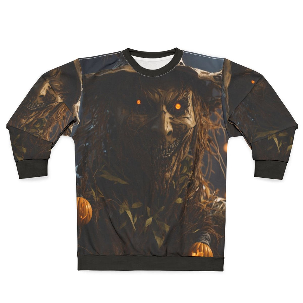 Scary scarecrow Halloween sweatshirt