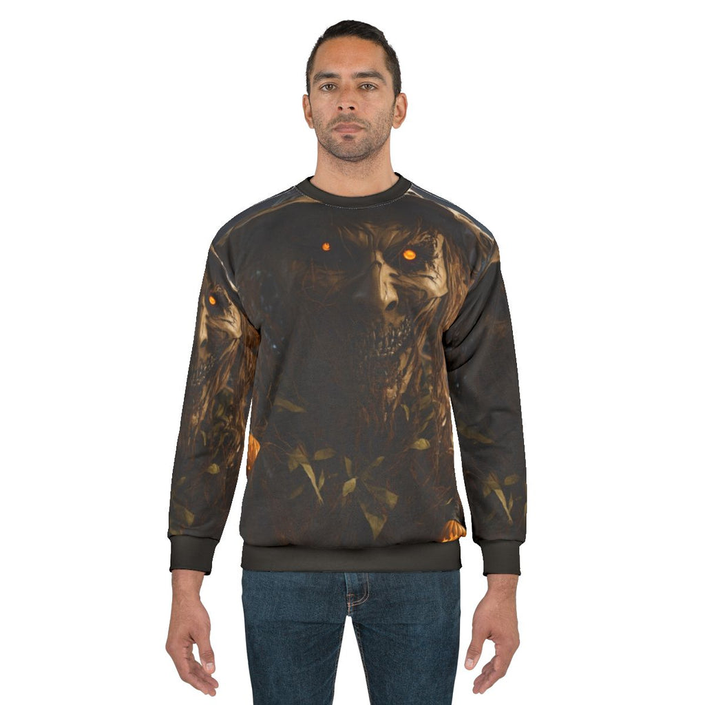 Scary scarecrow Halloween sweatshirt