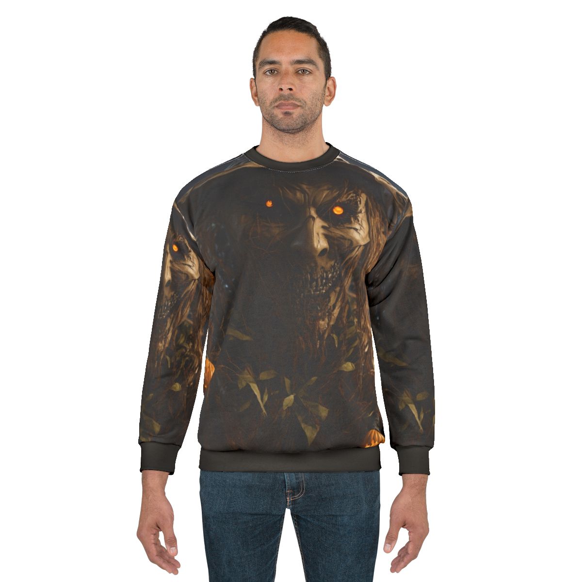 Scary scarecrow Halloween sweatshirt