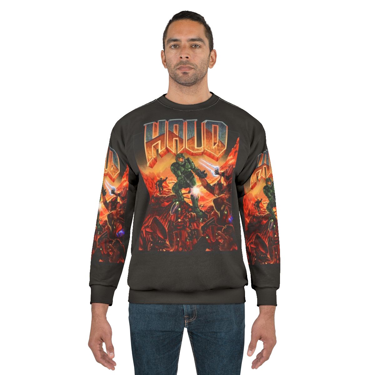 Halo Game Sweatshirt, featuring the iconic Halo logo