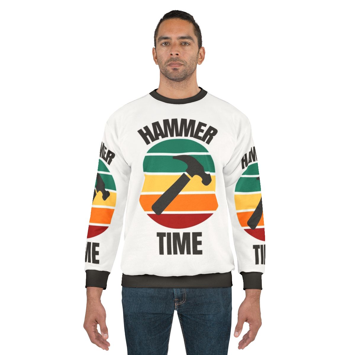 Carpenter design sweatshirt with hammer icon