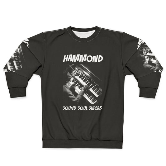 Hammond B3 Organ Superb Sweatshirt with Abstract Music Graphic