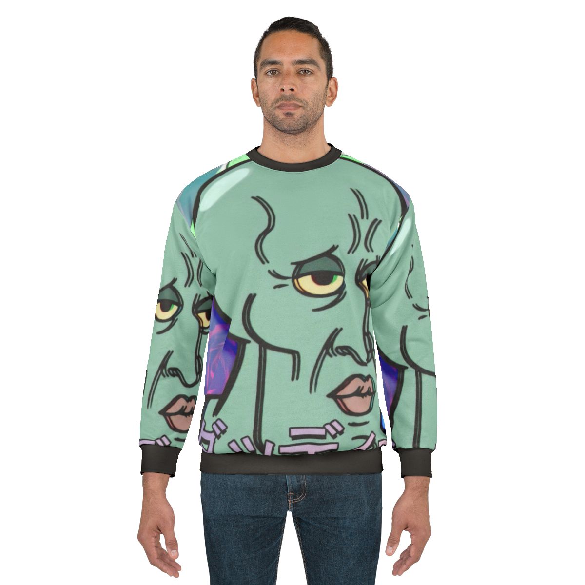 Handsome Squidward Vaporwave Aesthetic Spongebob Sweatshirt